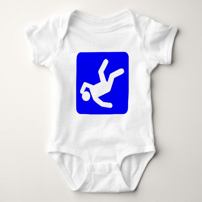 Der Fall des Menschen - Blau Baby Strampler (Vorderseite)