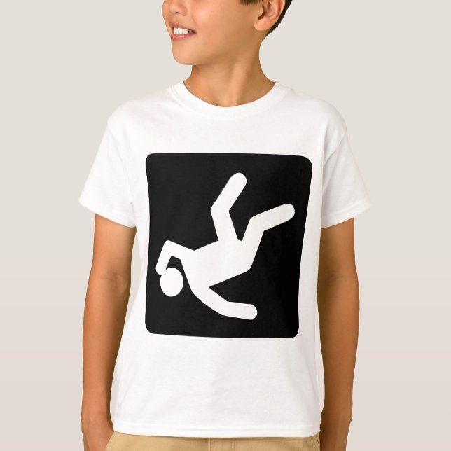 Der Fall des Menschen - schwarz T-Shirt (Vorderseite)