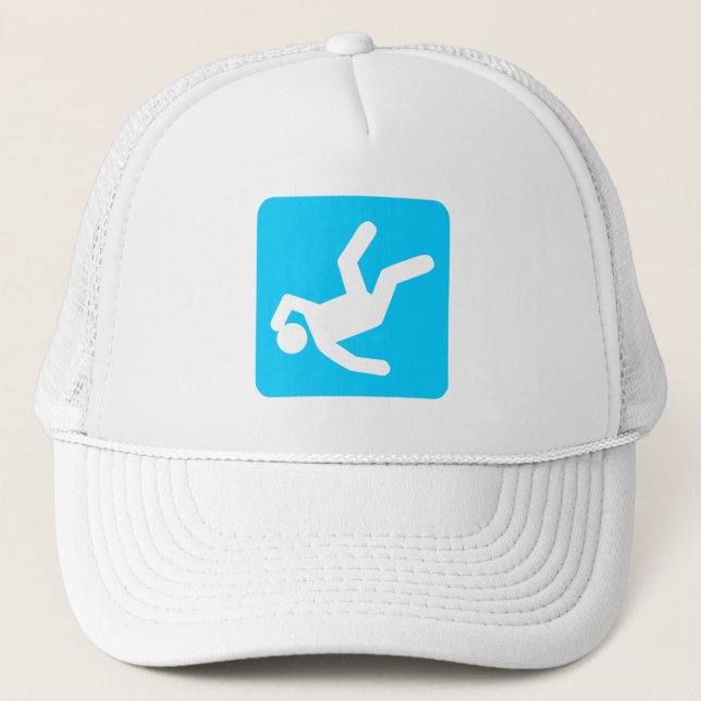 Der Fall des Menschen - Sky Blue Truckerkappe (Vorderseite)