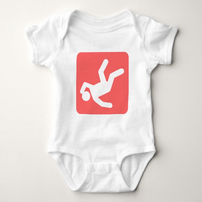Der Fall des Menschen - tropisches Rosa Baby Strampler (Vorderseite)