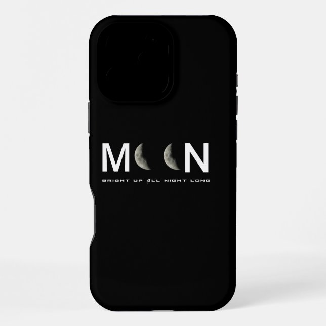 Der Fall des Schwarznachts-Mond iPhone Hülle (Rückseite)