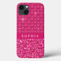 Der Fall Girl Pink Glitzer und Diamonds Personalis