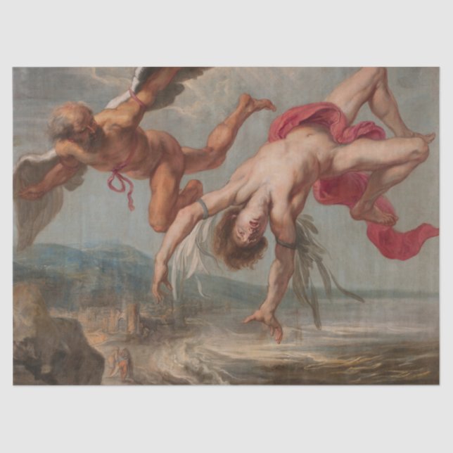 Der Fall Ikarus (von Jakob Peter Gowy) Seidenpapier (Vorderseite)