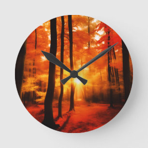 Der Fall im Hinterwald Runde Wanduhr