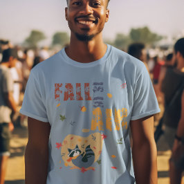 Der Fall ist in Luft mit schwindendem Raccoon T-Shirt