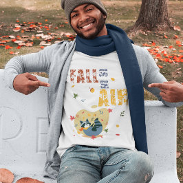 Der Fall ist in Luft mit schwindendem Raccoon T-Shirt