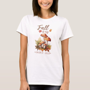 Der Fall ist meine Lieblingsfarbe - Pilze und Blät T-Shirt