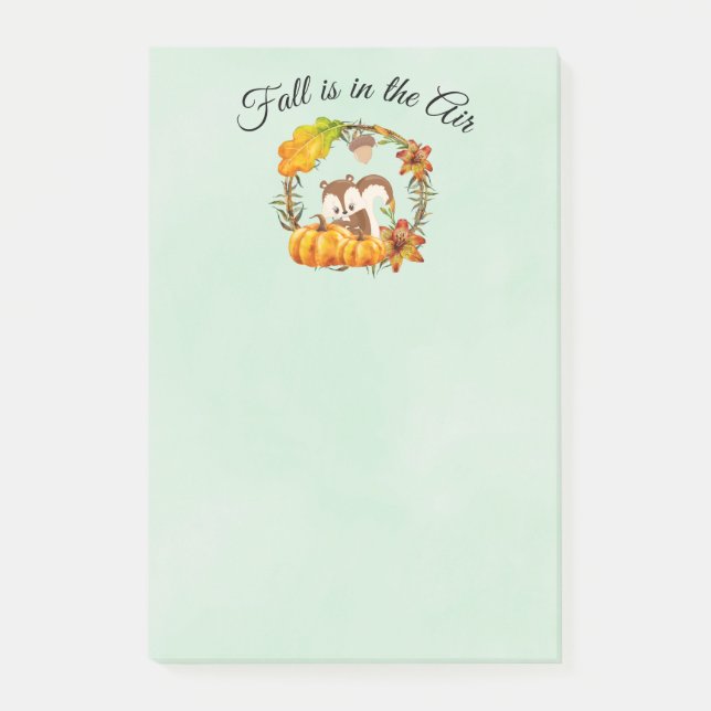 Der Fall liegt in der Lufttypografie mit Eichhörnc Post-it Klebezettel (Vorderseite)