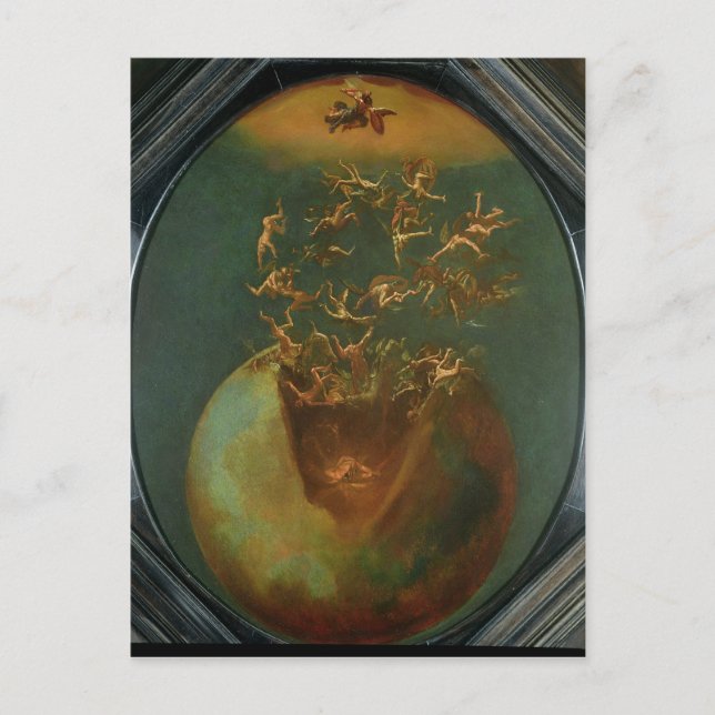 Der Fall Satans und die Engel der Rebellen vom Him Postkarte (Vorderseite)