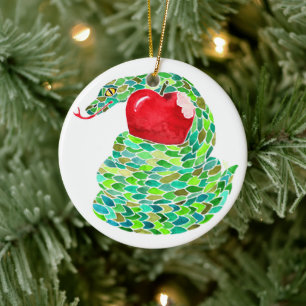 Der Fall und die Schlange des Jesse Trees Keramik Ornament