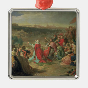 Der Fall von Granada im Jahre 1492, 1890 Silbernes Ornament