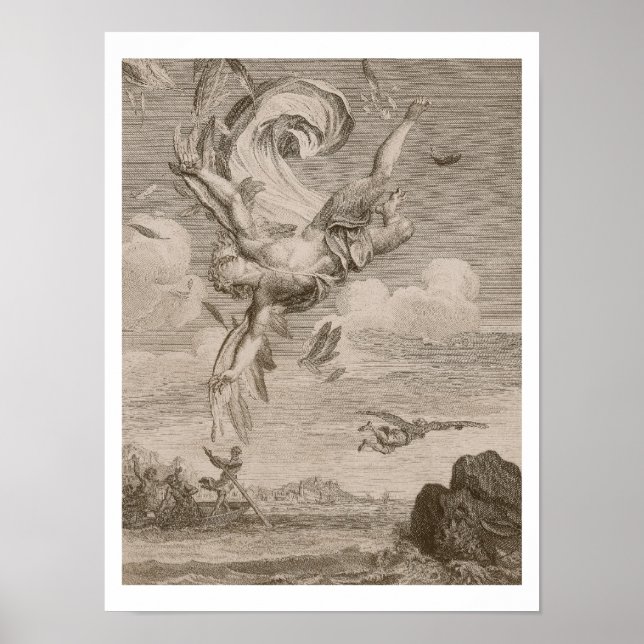 Der Fall von Icarus, 1731 (Gravieren) Poster (Vorne)