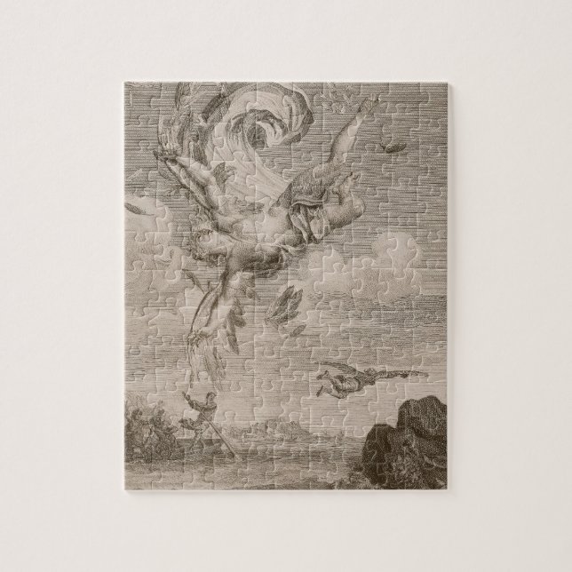 Der Fall von Ikarus, 1731 (Stich) Puzzle (Vertikal)
