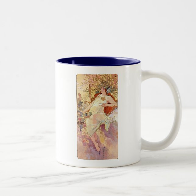 Der Fall von Mucha Zweifarbige Tasse (Rechts)