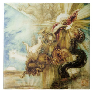 Der Fall von Phaethon (w/c auf Papier) Fliese
