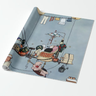 „Der faltbare Garten“ von W Heath Robinson Geschenkpapier