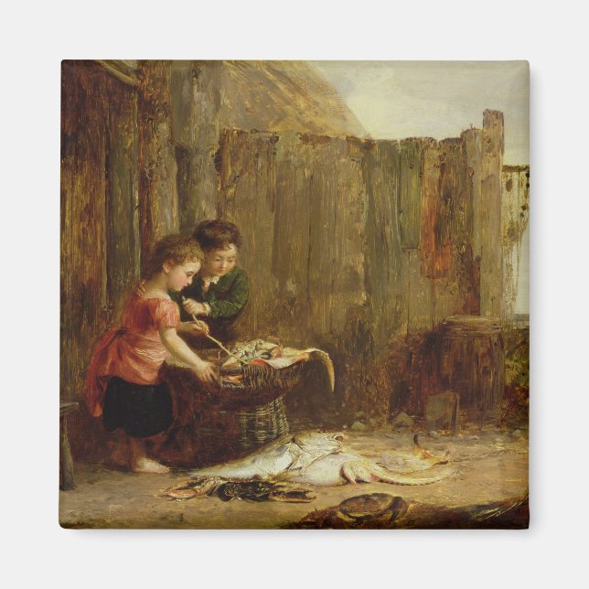 Der Fang des Morgens, 19. Jahrhundert Magnet (Vorne)