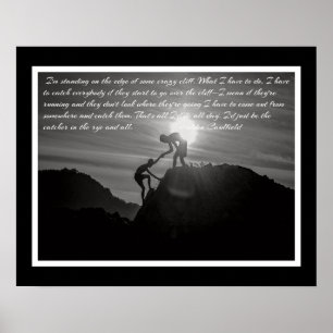 Der Fänger im Zitat von Roggen-Holden Caulfield Poster