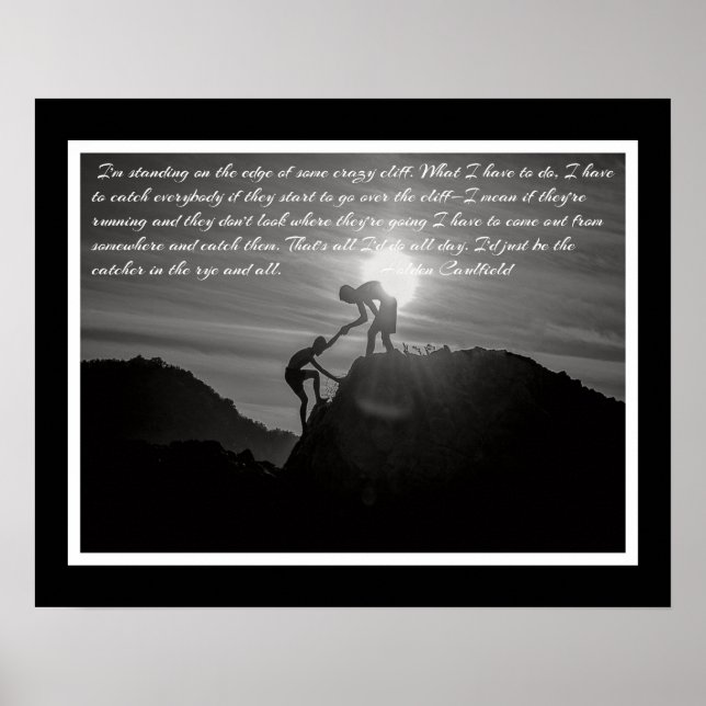 Der Fänger im Zitat von Roggen-Holden Caulfield Poster (Vorne)
