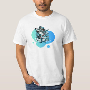 Der farbenfrohe Illustrationsgeflügelte Raubtier-T T-Shirt