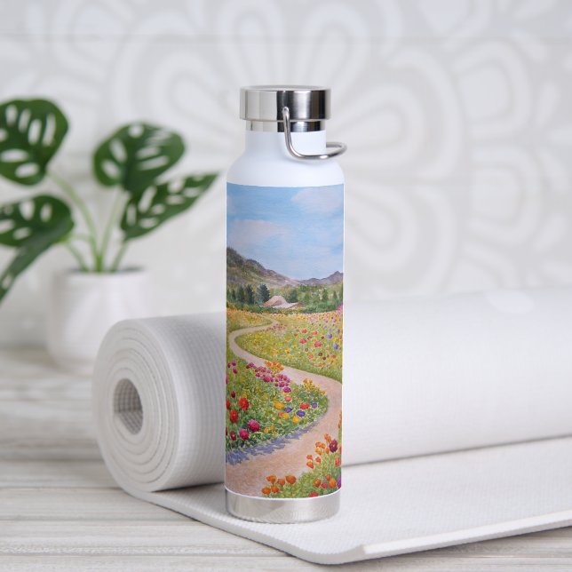 Der farbenfrohe Pfad Trinkflasche (Yoga)