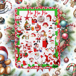 Der farbenfrohe Weihnachtsmann Ho Weihnachten Elem Babydecke