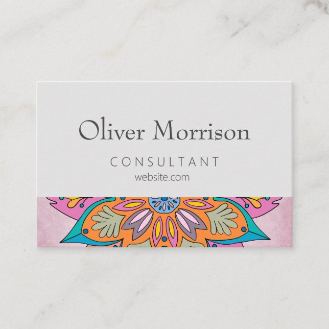 Der farbenfrohe Zirkel Indiens: Ein dekoratives Ma Treuekarte (Vorderseite)