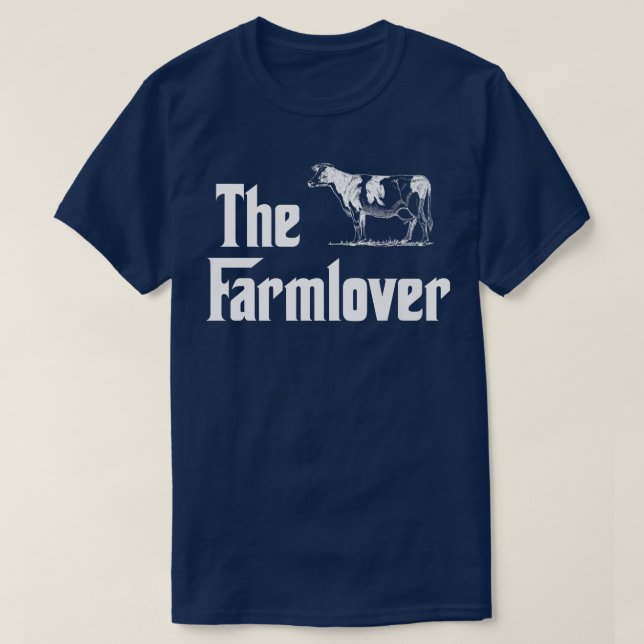 Der Farmlover Funny Cow Farm Kühe Bauer Spaß Fern T-Shirt (Design vorne)