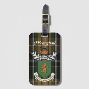 Der Farrell Clan of Ireland Wappen & Tartan  Gepäckanhänger
