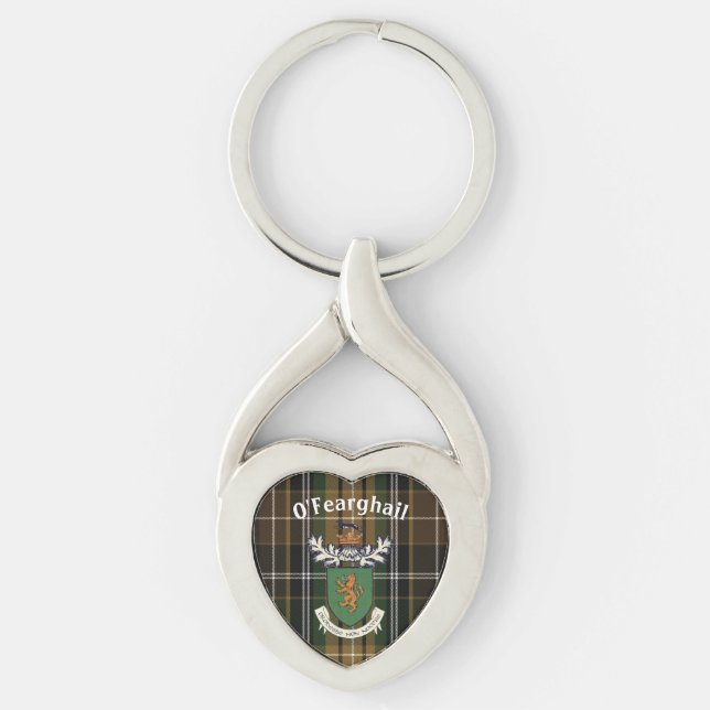Der Farrell Clan von Irland-Wappen u. Tartan Schlüsselanhänger (Vorderseite)