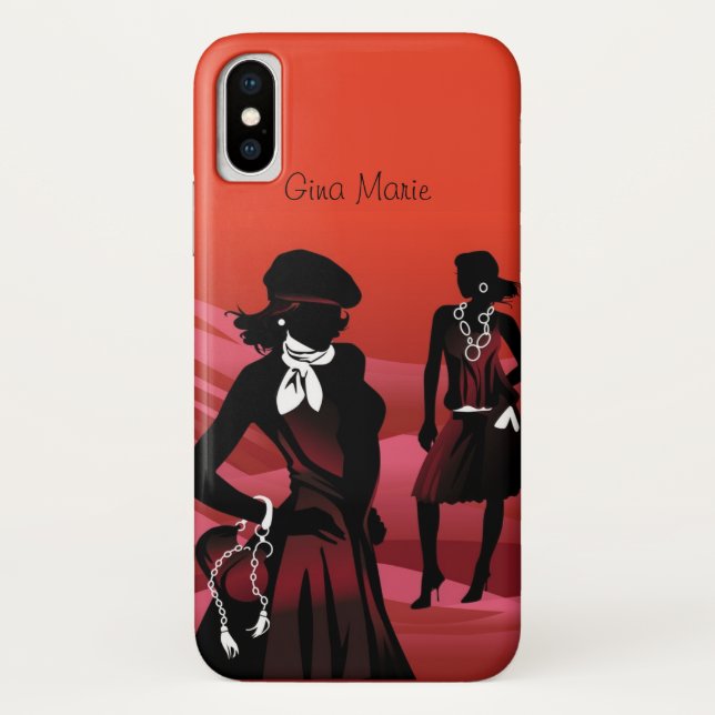 Der fashionistas-Apple iPhone X Fall Case-Mate iPhone Hülle (Rückseite)