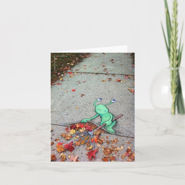 der faule Laubraker Karte (Vorderseite)