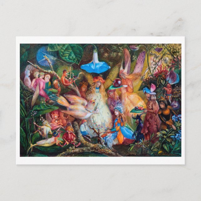 Der Favorit der Fairies, John Anster Fitzgerald Postkarte (Vorderseite)