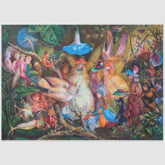 Der Favorit der Fairies, John Anster Fitzgerald Seidenpapier (Vorderseite)