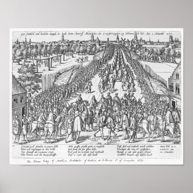 Der feierliche Eintrag von Matthias Poster (Vorne)