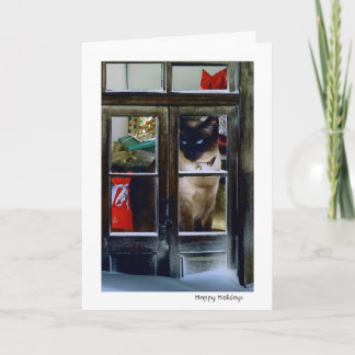 der Feiertag der Katze Feiertagskarte