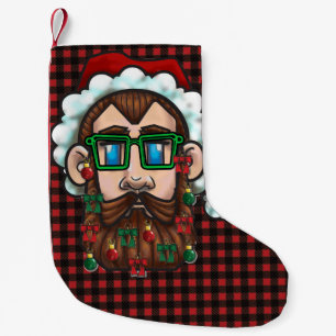 Der Feiertags-Grüße des Hipsters Kleiner Weihnachtsstrumpf