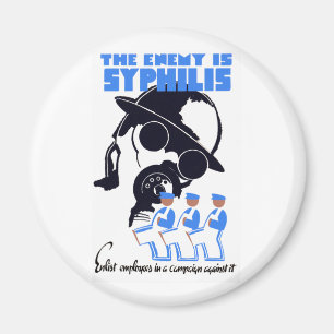 Der Feind ist Syphilis Magnet