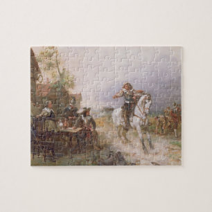 Der Feind nähert sich (Öl auf Leinwand) Puzzle
