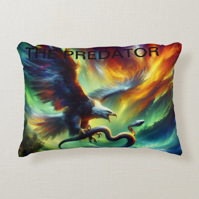 Der Feind und die Beute" Dekokissen (Vorderseite)