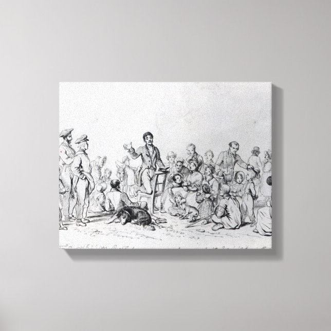 Der Feldprediger, 1837 Leinwanddruck (Vorderseite)