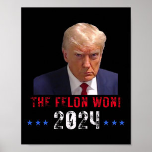 Der Felon Won Trump gewann 2024 den Präsidenten Tr Poster