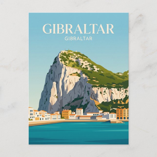 Der Felsen von Gibraltar Gibraltar Postkarte (Vorderseite)