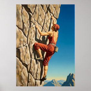 DER FELSENKLETTERERIN (The Rock Climber) Poster