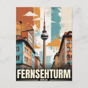 Der Fernsehturm, Berliner Fernsehturm Urlaubsreise Postkarte