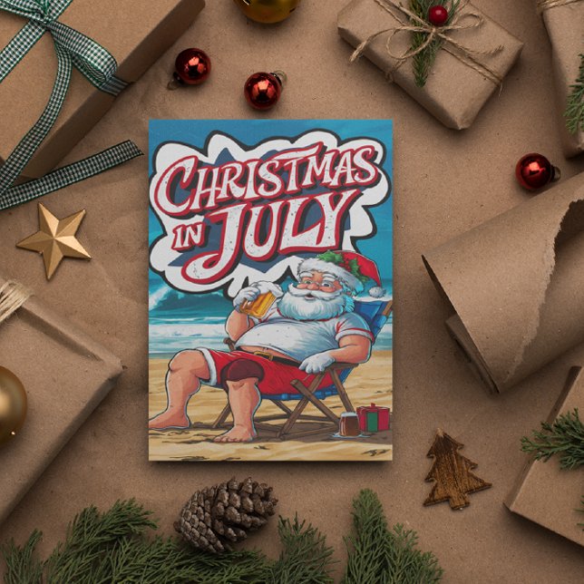 Der festliche Weihnachtsmann entspannt durch die W Postkarte (Von Creator hochgeladen)