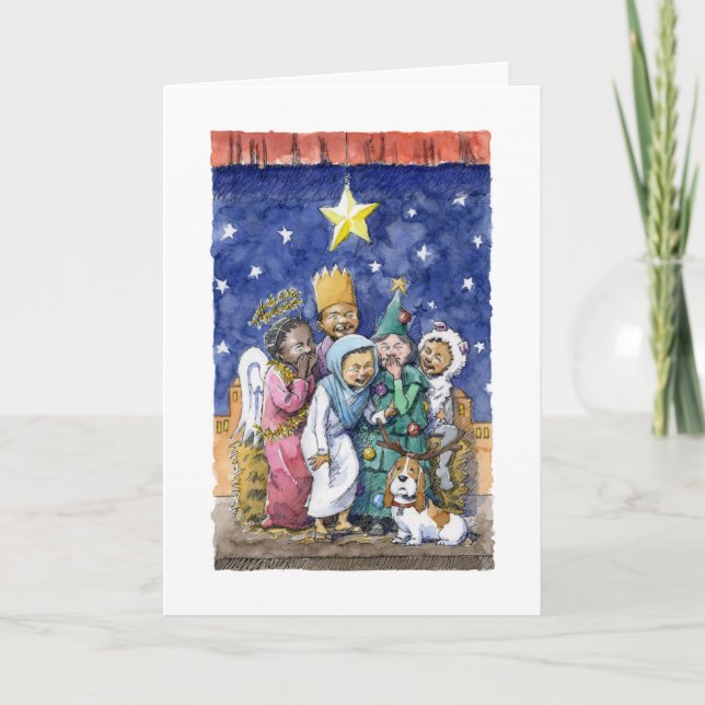 "Der Festzug-" Weihnachtskarte Feiertagskarte (Vorderseite)