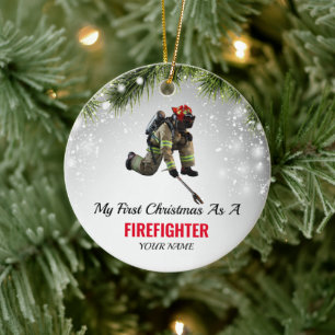 Der Feuerwehrmann, meine 1. Weihnachtszeit als Feu Keramik Ornament