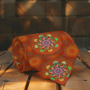 Der Filter Blumenrot des Squire Manipur Mandala Krawatte