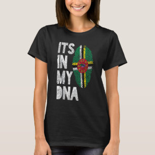 Der Fingerabdruck in meiner DNA-Dominica-Flag T-Shirt